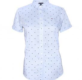 TOMMY HILFIGER CAMISA F WW0WW19243-370-02 AZUL CLARO C/DETALHE - WW0WW19243-370-02 - Imagem 1