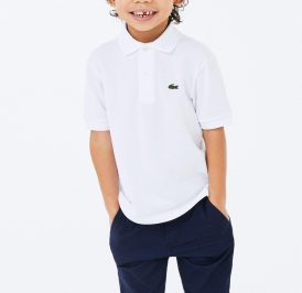 Camiseta Lacoste Polo Infantil Masculino PJ2909-001 12A Branco - Imagem 1