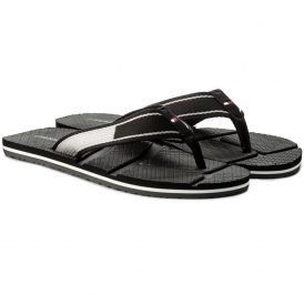 Chinelo Tommy Hilfiger Masculino FM0FM01368020-020 40 Preto Azulado - Imagem 1