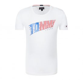 Camiseta Tommy Hilfiger Infantil Feminina KG0KG03440-123 12 Branco - Imagem 1