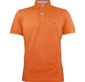 Camiseta Tommy Hilfiger Polo Masculino MW0MW03549-846 M Laranja - Imagem 1