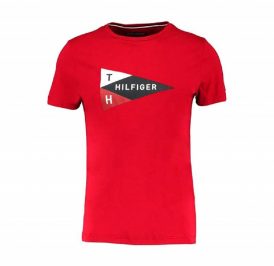 Camiseta Tommy Hilfiger Masculino MW0MW03569-647 L Vermelho - Imagem 1