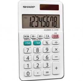 Calculadora Sharp 8-digit EL-244WB Branco - Imagem 1