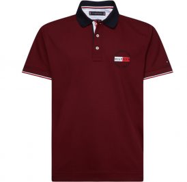 Camiseta Tommy Hilfiger Polo Masculino MW0MW12676-VLP-00 M Deep Rouge - Imagem 1