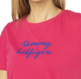 Camiseta Tommy Hilfiger Feminina WW0WW26661-TZ8-00 L Bright Jewel - Imagem 1