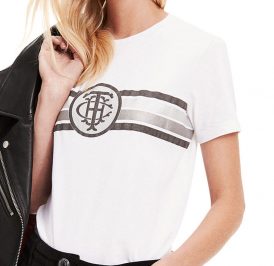 Camiseta Tommy Hilfiger Feminina WW0WW27040-YBR-00 XS White - Imagem 1