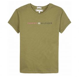 Camiseta Tommy Hilfiger Infantil Feminina M/C KG0KG04885-MRV-0 08 Martini Olive - Imagem 1