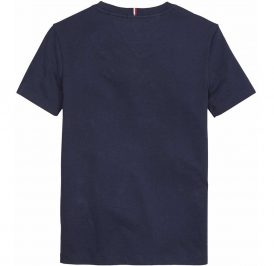 Camiseta Tommy Hilfiger Infantil Masculino M/C KB0KB05547-CBK-03 12 Black Iris - Imagem 1