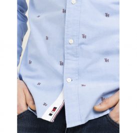 Camisa Tommy Hilfiger Masculino MW0MW12204-0GZ-01 XL Copenhagen Blue - Imagem 1