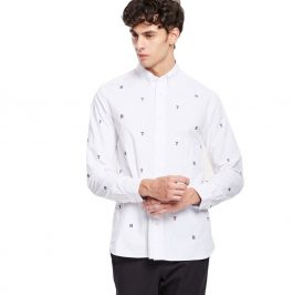 Camisa Tommy Hilfiger Masculino MW0MW12628-YBR-00 L Branco - Imagem 1