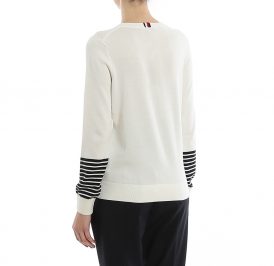 Suéter Tommy Hilfiger Feminina WW0WW26551-YBL-00 XL Ecru - Imagem 1