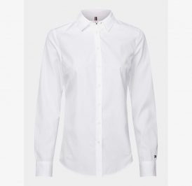 Camisa Tommy Hilfiger Feminina WW0WW26787-YAF-00 32 Branco Clásico - Imagem 1