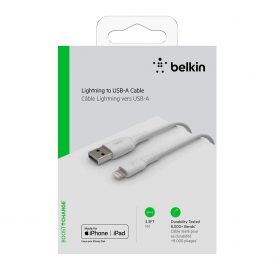 Cabo Belkin Boostcharge 2M USB-A/Lightning Branco - CAA001BT2MWH - Imagem 1