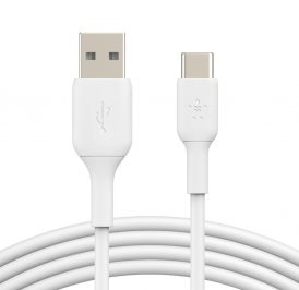 Cabo Belkin Boostcharge 1.0M USB-A/USB-C Branco - CAB001BT1MWH 1 Cabo Belkin Boostcharge 1.0M USB-A/USB-C Branco - CAB001BT1MWH - Image 1