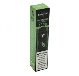 Vape Descartável Ignite V15 1500 Puffs Cucumber Ice - 5% Nicotina 850 mAh - Imagem 1