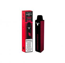 Vape Descartável Ignite V15 1500 Puffs Strawberry Apple Watermelon - 5% Nicotina 850 mAh - Imagem 1