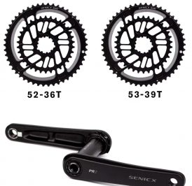 BIKE CRANKSET ROAD SENICX PR2 11V 52/36T X 170 - - Imagem 1