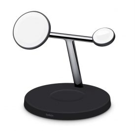 Carregador Wireless Belkin 3-IN-1 15W IPhone 12/13/14-Watch-Airpod Preto - WIZ017TTBK - Imagem 1