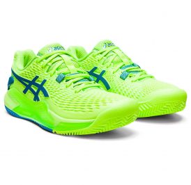 Tênis ASICS Feminina 1042A224.300 37,5 Gel Resolution 9 Clay - Hazard Green/Reborn Blue - Imagem 1