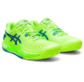 Tênis ASICS Feminina 1042A224.300 39 Gel Resolution 9 Clay - Hazard Green/Reborn Blue - Imagem 1