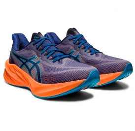 Tênis ASICS Masculino 1011B591.400 41.5 Novablast 3 LE - Indigo Blue/Island Blue - Imagem 1