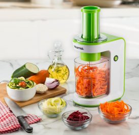 Espiralizador e Fatiador Elétrico Gourmia GES580 80W 120V - Branco/Verde - Imagem 4