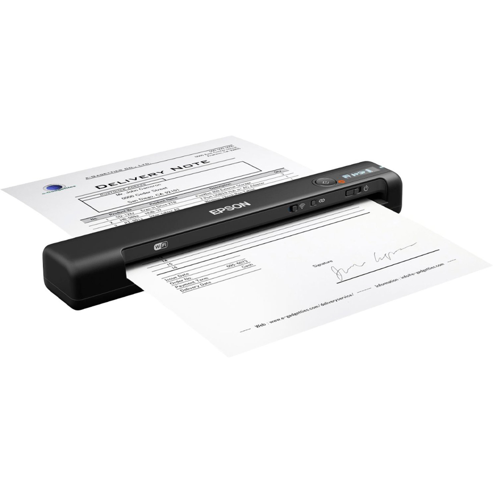 Scanner Epson WorkForce ES-60W USB/Wi-Fi Bivolt - Preta B11B253201 3 4 6