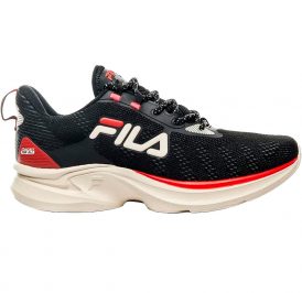 Tênis FILA Masculino F01R022-4965 39 – Preto/Raw Branco/Vermelho - Imagem 1