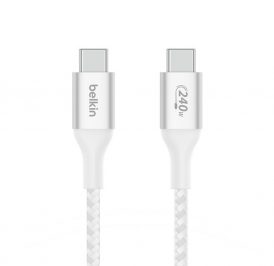 Cabo USB-C Belkin CAB015BT2MWH 240W 2 metros - Branco - Imagem 1