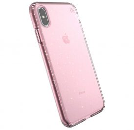 Case Speck Presidio Clear + Glitter Impact iPhone XS Max Bella Pink Gold - Imagem 1