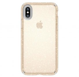 Case Speck Presidio Clear+Glitter para iPhone X & XS - Clear/Gold - Imagem 1