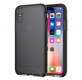 Case Tech21 iPhone XR Evo Check Series Gel Smokey/Black - Imagem 1
