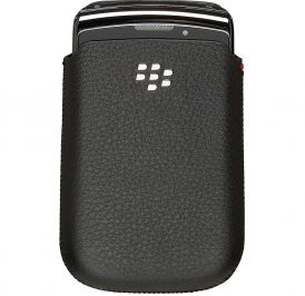 Capa Blackberry para Poket 98XX Couro Preto - Imagem 1