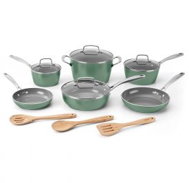 Jogo De Panelas Cuisinart 53G-13SG Antiaderentes CeramicaXT Verde - 13 Peças - Imagem 1