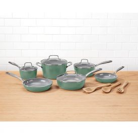 Jogo De Panelas Cuisinart 53G-13SG Antiaderentes CeramicaXT Verde - 13 Peças - Imagem 2