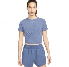 Camiseta Nike Feminina Dri-FIT One Luxe M - Sky Blue DD4921-491 - Imagem 1