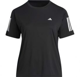 Camiseta adidas Feminina Running Own The Run Tee 2X Preto - HT3698 - Imagem 1