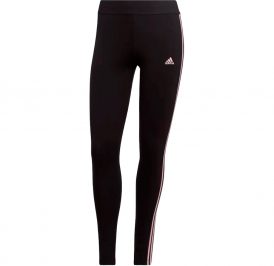 Calça Legging adidas Feminino Essentials 3S M Preto/Rosa - HT4843 - Imagem 1