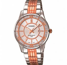 Relógio Feminino Casio LTP-1358RG-7AVDF Rosa/Prata - Imagem 1