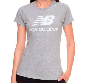 Camiseta New Balance Feminino Stacked Logo XL Cinza - WT31546AG - Imagem 2