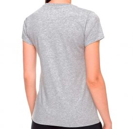 Camiseta New Balance Feminino Stacked Logo XL Cinza - WT31546AG - Imagem 3