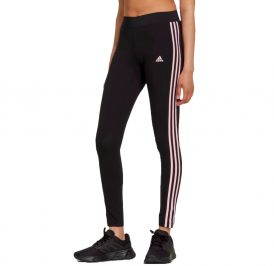 Calça Legging adidas Feminino Essentials 3S M Preto/Rosa - HT4843 - Imagem 2