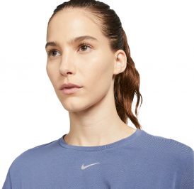 Camiseta Nike Feminina Dri-FIT One Luxe M - Sky Blue DD4921-491 - Imagem 3