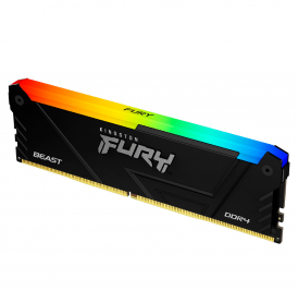 Memória Kingston DDR4 32GB 2666MHz Black RGB Fury Beast – KF426C16BB2A/32 - Imagem 2