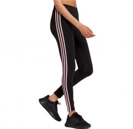 Calça Legging adidas Feminino Essentials 3S M Preto/Rosa - HT4843 - Imagem 4
