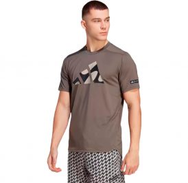 Camiseta adidas Masculino Training Marimekko XLG Marrom - HR8207 - Imagem 4
