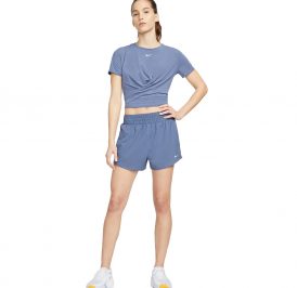 Camiseta Nike Feminina Dri-FIT One Luxe M - Sky Blue DD4921-491 - Imagem 4