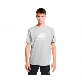 Camiseta New Balance Masculino Stacked Logo S Cinza - MT31541AG - Imagem 4