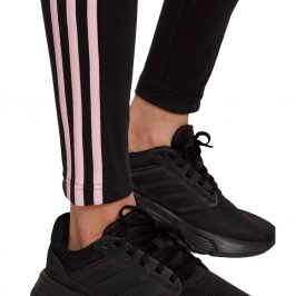 Calça Legging adidas Feminino Essentials 3S M Preto/Rosa - HT4843 - Imagem 5