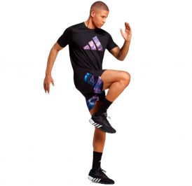 Short adidas Masculino Training Designed For Movement Hiit SG Preto/Prata Metálico - IB7912 - Imagem 5